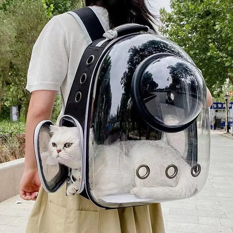 Transparent Pet Backpack,Space Capsule Carrier for Cats & Small Dogs