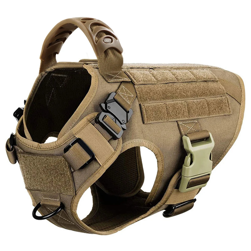 TitanGuard Tactical Dog Harness | Heavy Duty No-Pull Training Vest for Large & Medium Dogs | Bark & Whiskers
