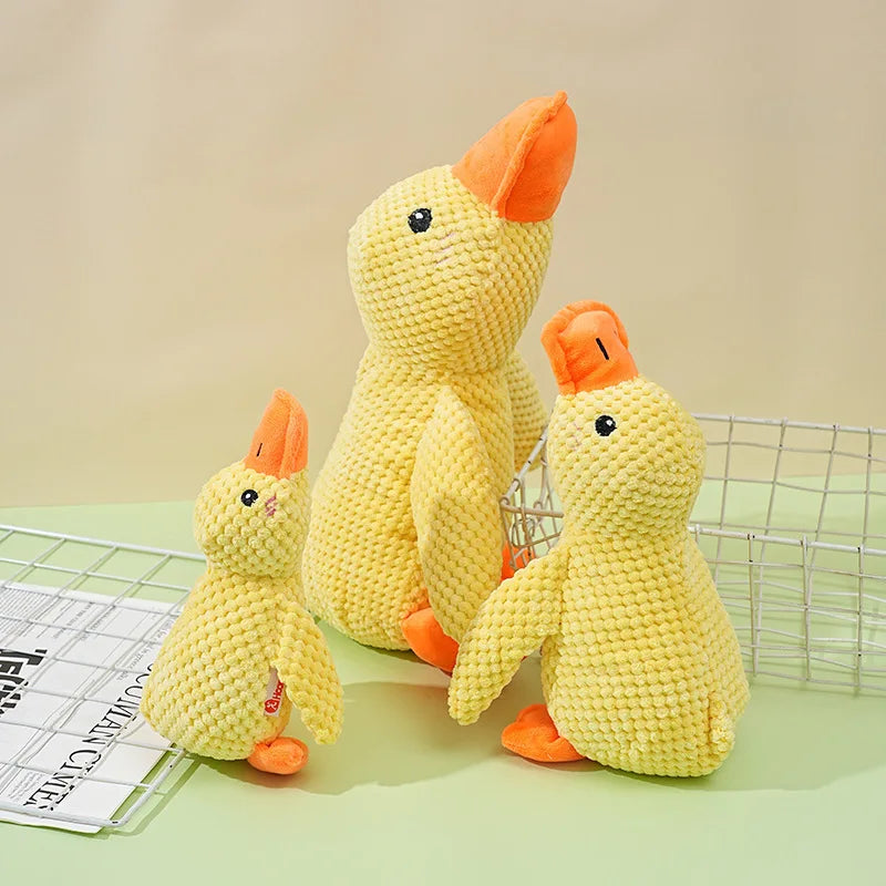 Durable Plush Duck Dog Toy – Bite-Resistant Chew Toy with Sound
