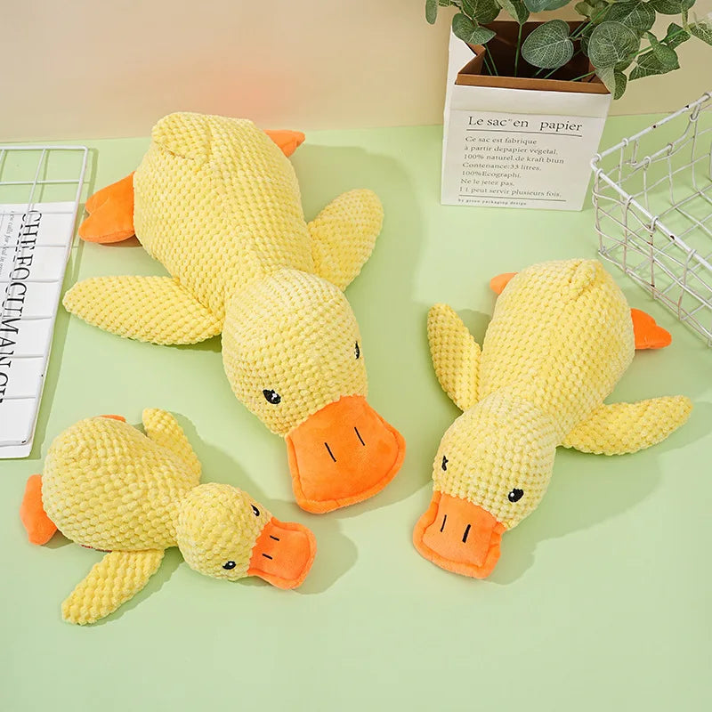 Durable Plush Duck Dog Toy – Bite-Resistant Chew Toy with Sound