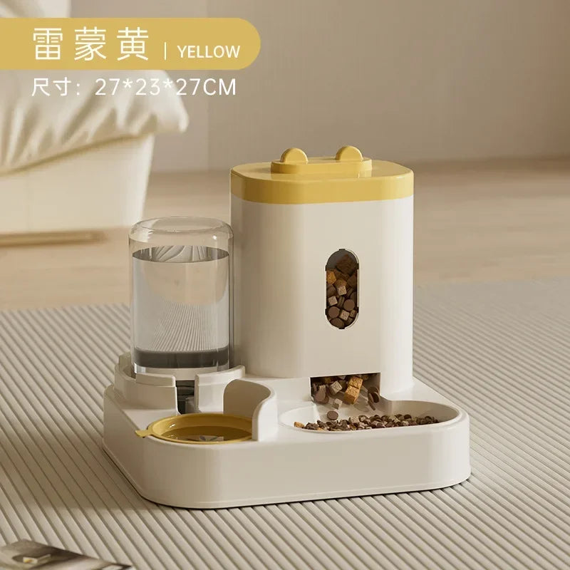 Automatic Pet Feeder with Water Dispenser | Gravity Cat & Dog Food Bow