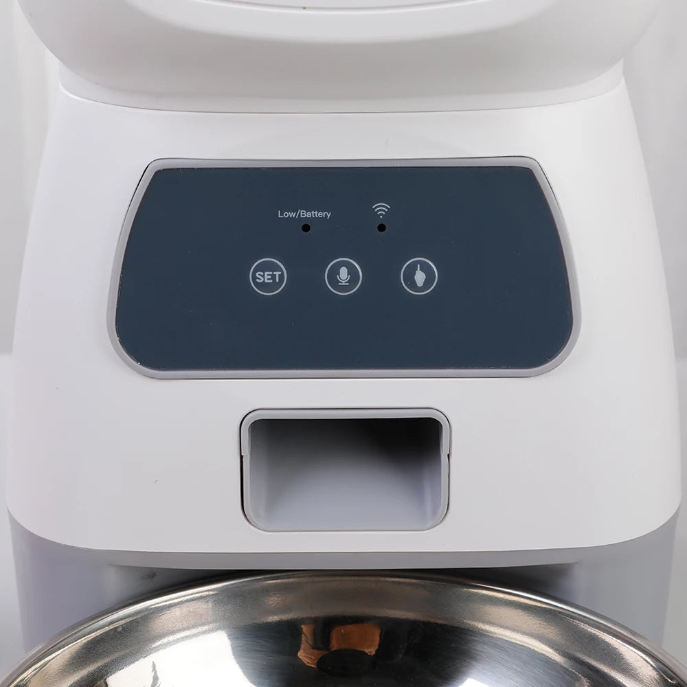 Smart WiFi Automatic Pet Feeder 3.5L with Timer & Voice Recorder | Cat & Dog Food Dispenser