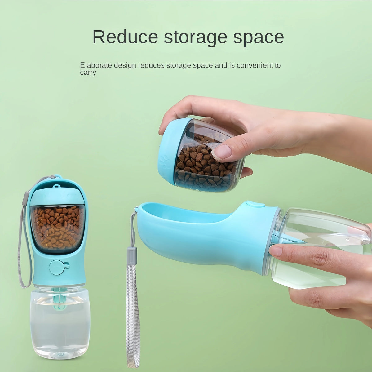 Portable Dog Water Bottle & Food Storage Container