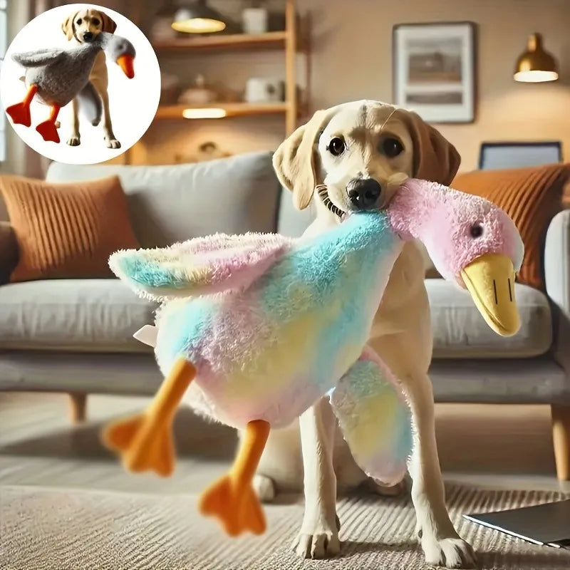 50cm Soft Duck Plush Toy – Colorful Pet Companion for Dogs & Cats, Anxiety Relief & Energy Release