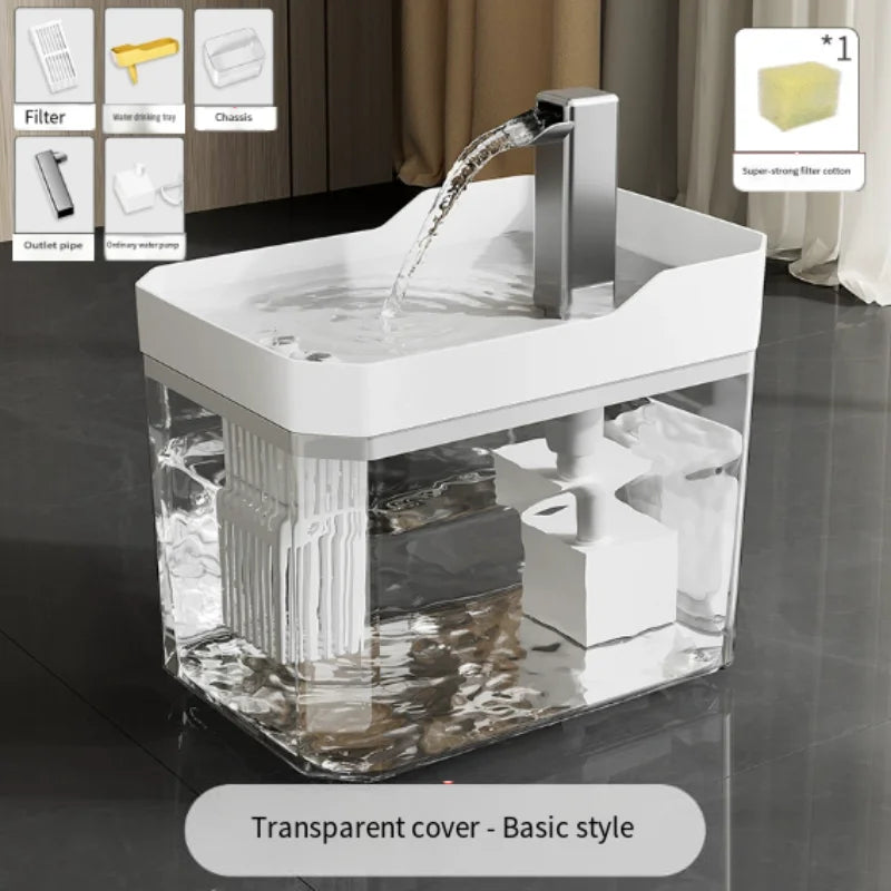 1.5L Automatic Pet Water Fountain | Quiet USB Cat & Small Dog Fountain