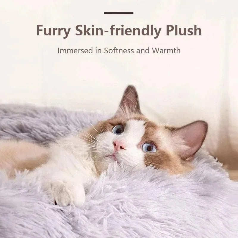 Plush Pet Bed UK | Soft & Warm Round Dog & Cat Bed