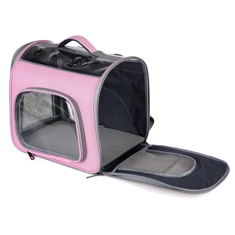 Breathable Foldable Pet Backpack Cat & Small Dog Carrier up to 7.5kg