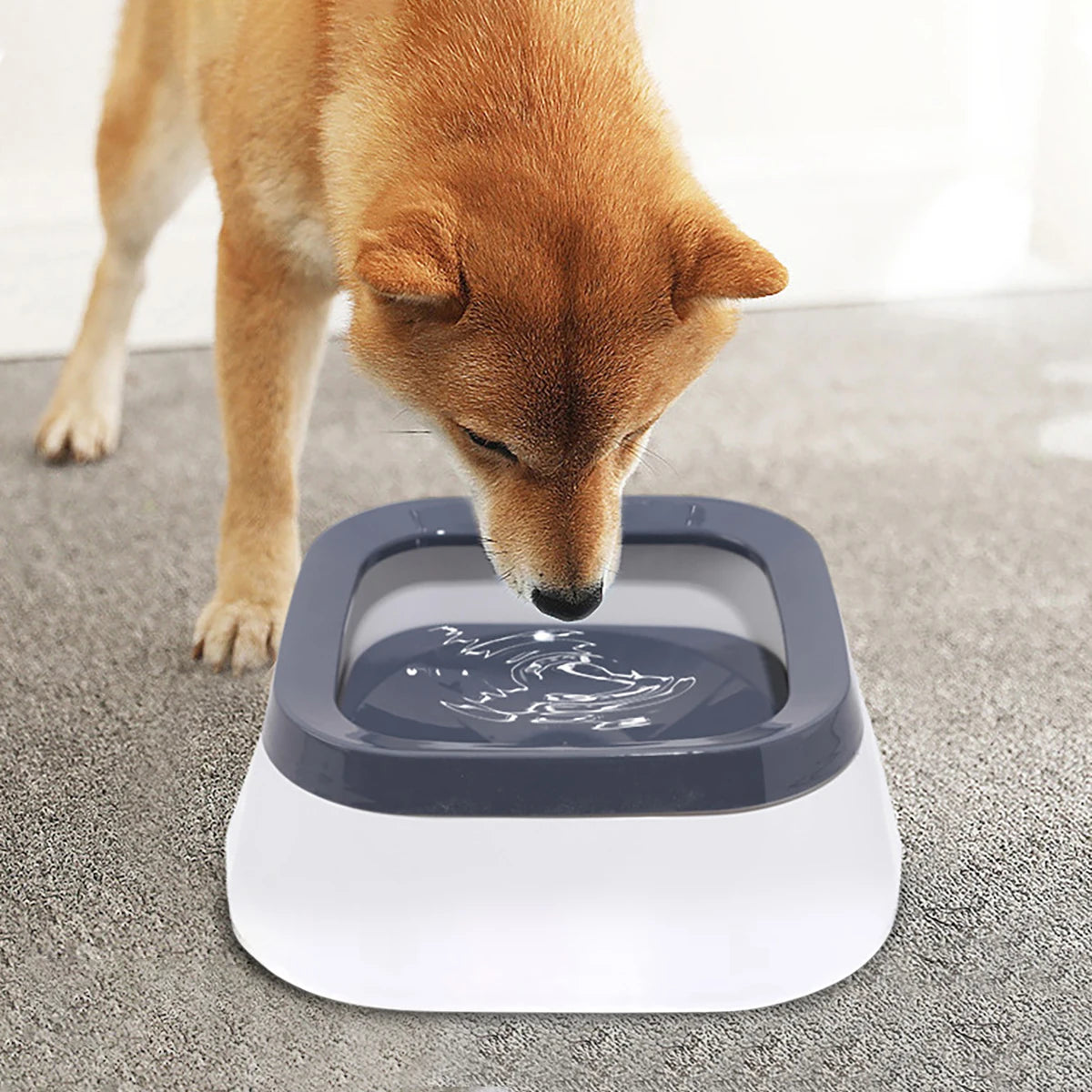 Splash-Proof Dog Water Bowl – Floating Slow Drinking Bowl for Large Dogs