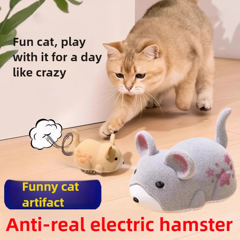 Interactive Cat Toy Mouse, Self Moving Smart Cat Toy with Obstacle Avoidance