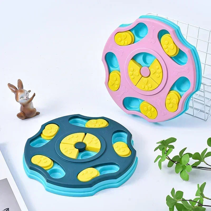 Dog Puzzle Slow Feeder Bowl Interactive | Anti-Gulping IQ Training Toy