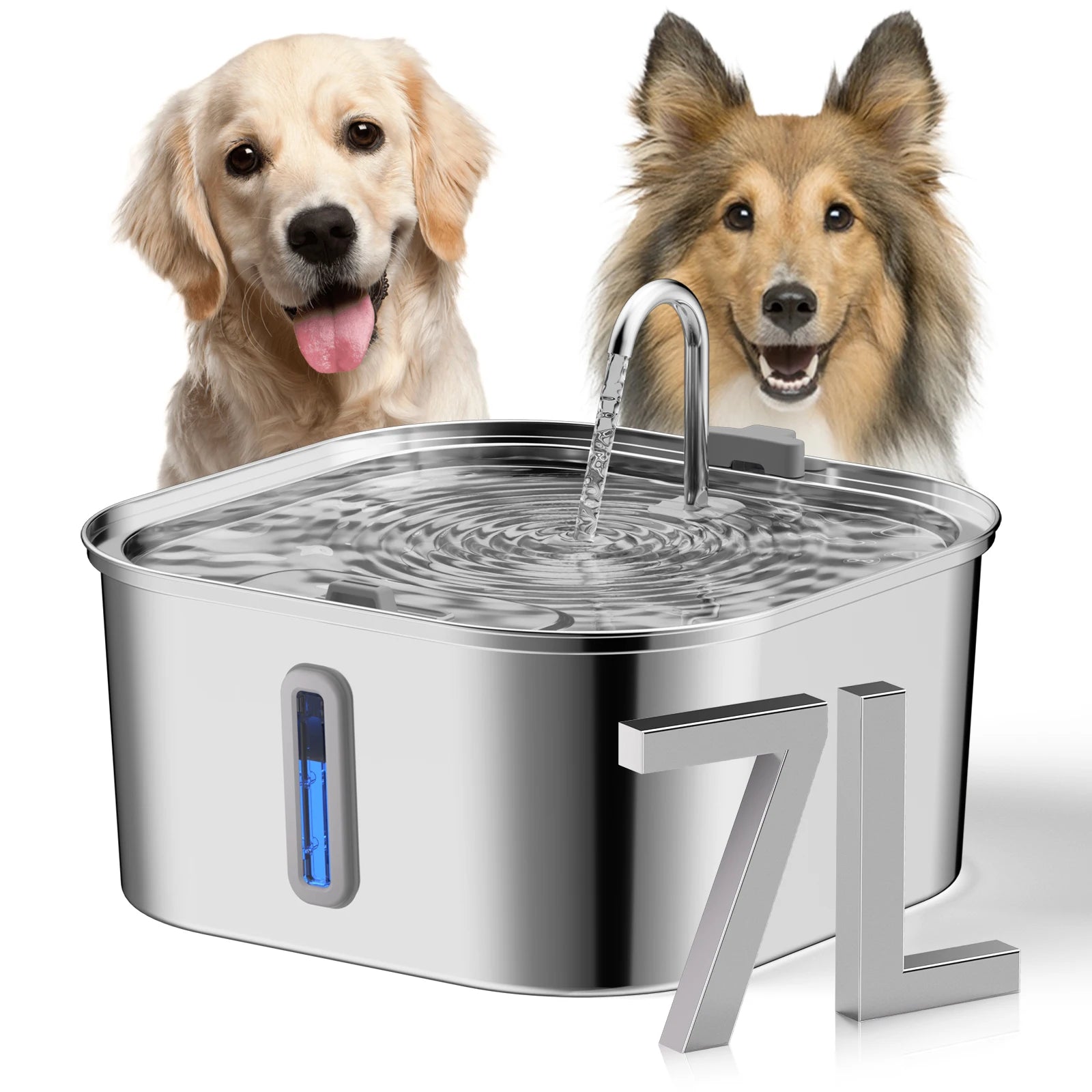 7L Dog Water Fountain Stainless Steel | Automatic Pet Drinking Fountain