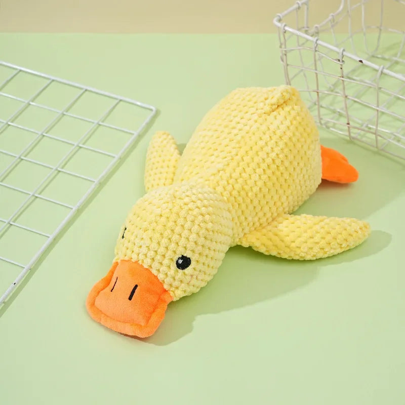 Durable Plush Duck Dog Toy – Bite-Resistant Chew Toy with Sound