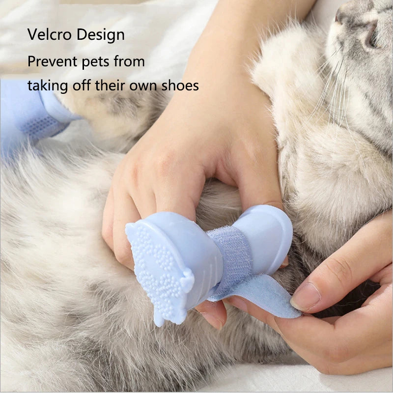 Waterproof Pet Rain Boots Anti-Slip Silicone Shoes for Dogs and Cats