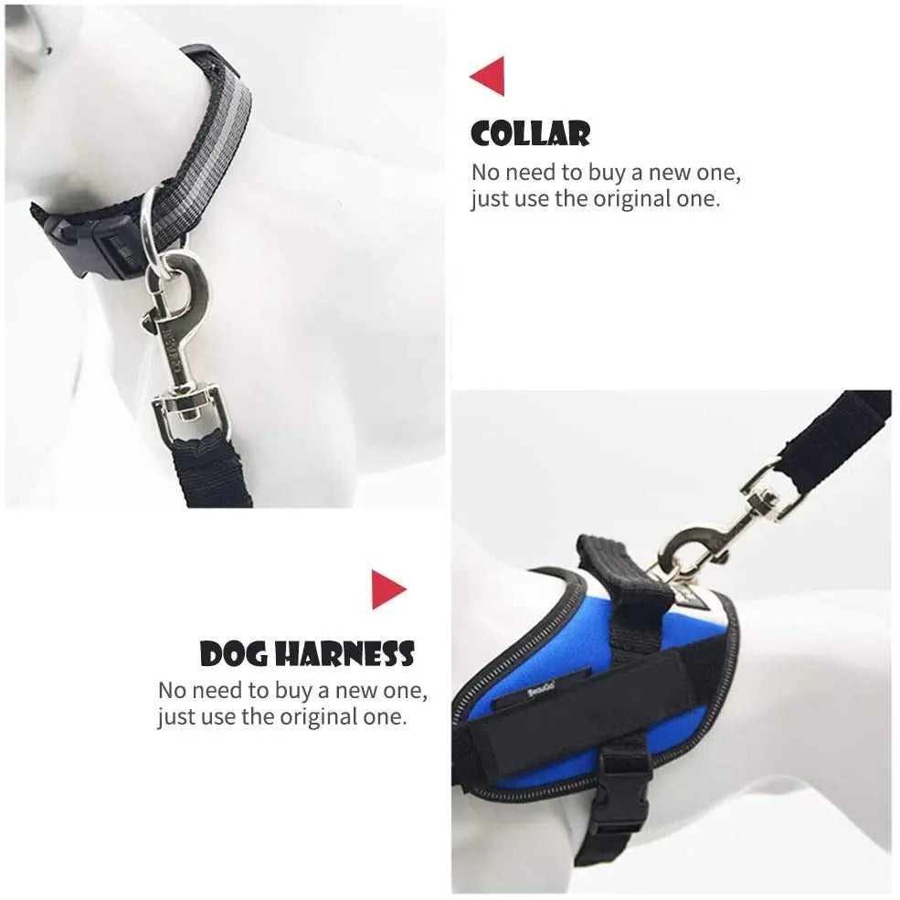 Adjustable Dog Car Seat Belt Safety Lead Clip for Pets Secure Travel Harness