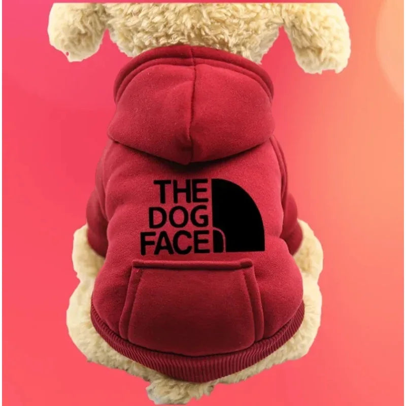 Dog Cat Winter Sweater Denim Style Pet Clothes with Pocket Autumn Winter Outfit