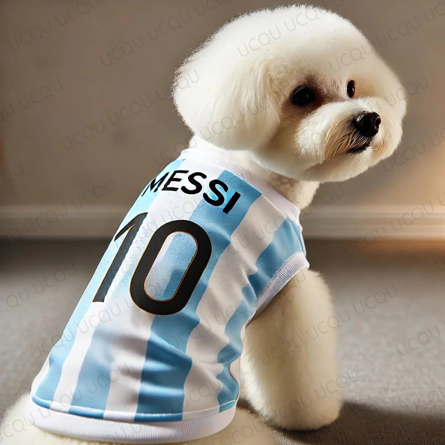 Messi #10 Pet Football Jersey for Small Dogs & Cats – Summer Sports Vest