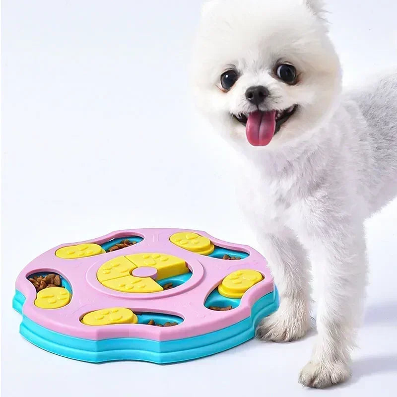 Dog Puzzle Slow Feeder Bowl Interactive | Anti-Gulping IQ Training Toy
