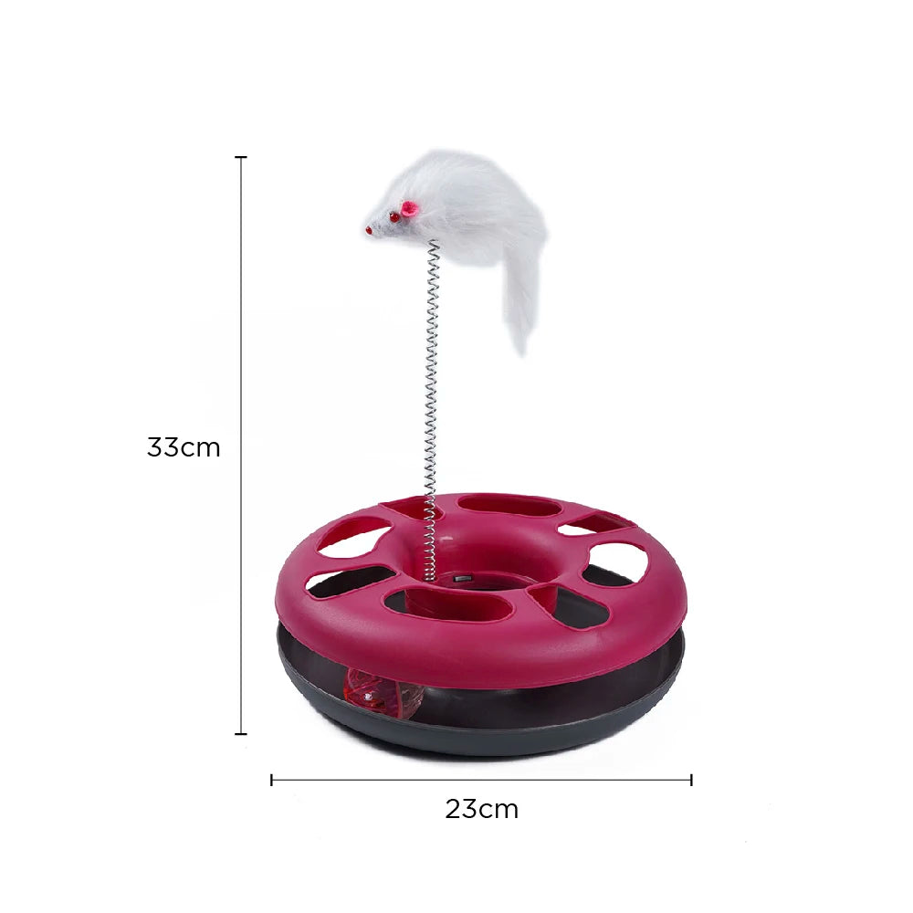 3-in-1 Interactive Cat Toy | Ball, Mouse & Disc Play Toy