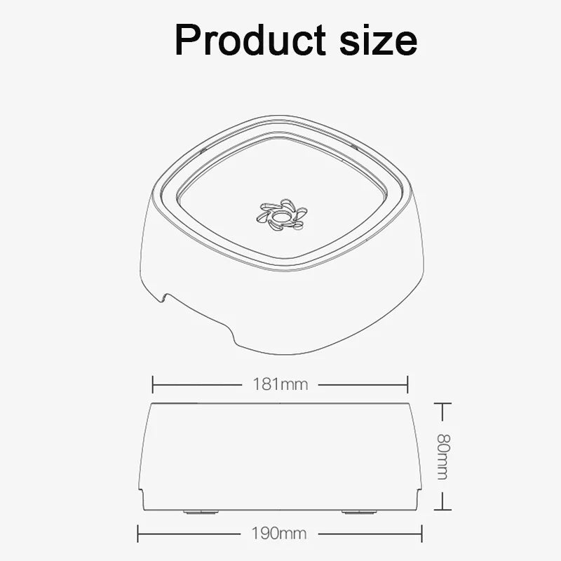 Anti-Spill Slow Drinking Pet Water Bowl – Floating Dog & Cat Water Bowl 1L