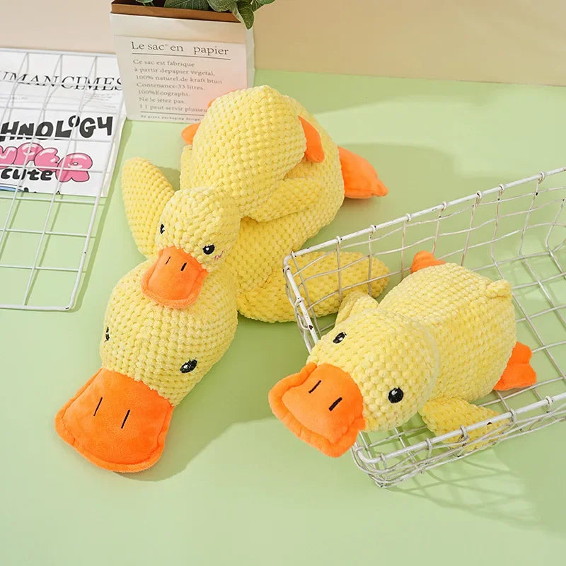 Durable Plush Duck Dog Toy – Bite-Resistant Chew Toy with Sound