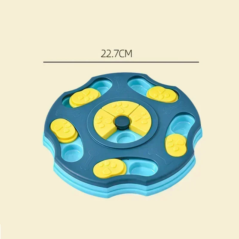 Dog Puzzle Slow Feeder Bowl Interactive | Anti-Gulping IQ Training Toy