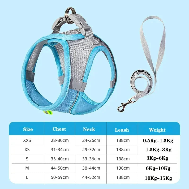 No-Pull Dog & Cat Harness & Lead Set | Adjustable Reflective Vest