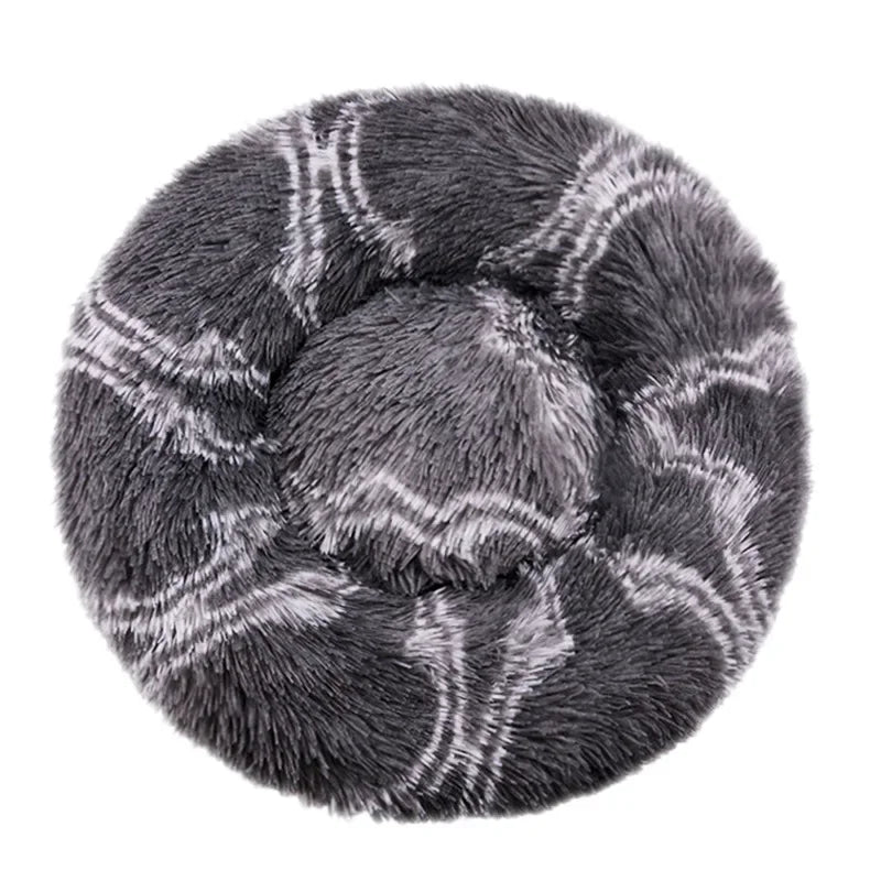 Calming Plush Dog Bed | Ultra Soft Round Washable Pet Bed UK