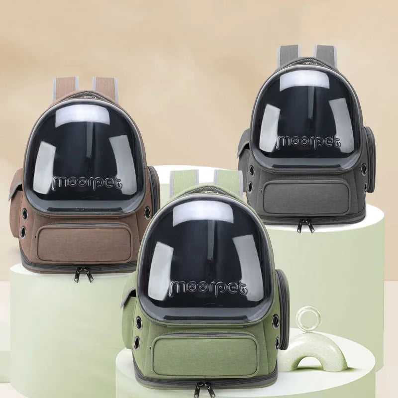Waterproof Pet Backpack | Breathable Cat & Small Dog Travel Carrier Bag
