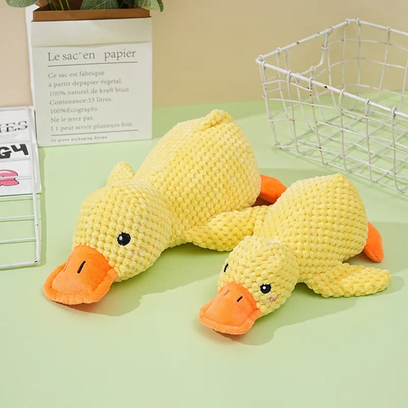 Durable Plush Duck Dog Toy – Bite-Resistant Chew Toy with Sound