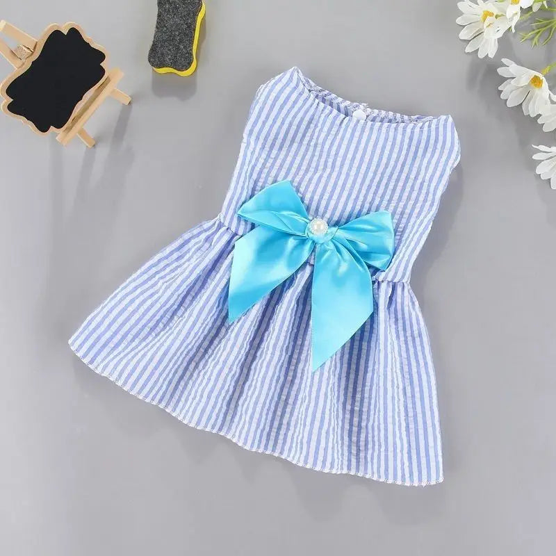Cute Pet Flower Princess Dress for Small Dogs & Cats – Summer Skirt Outfit
