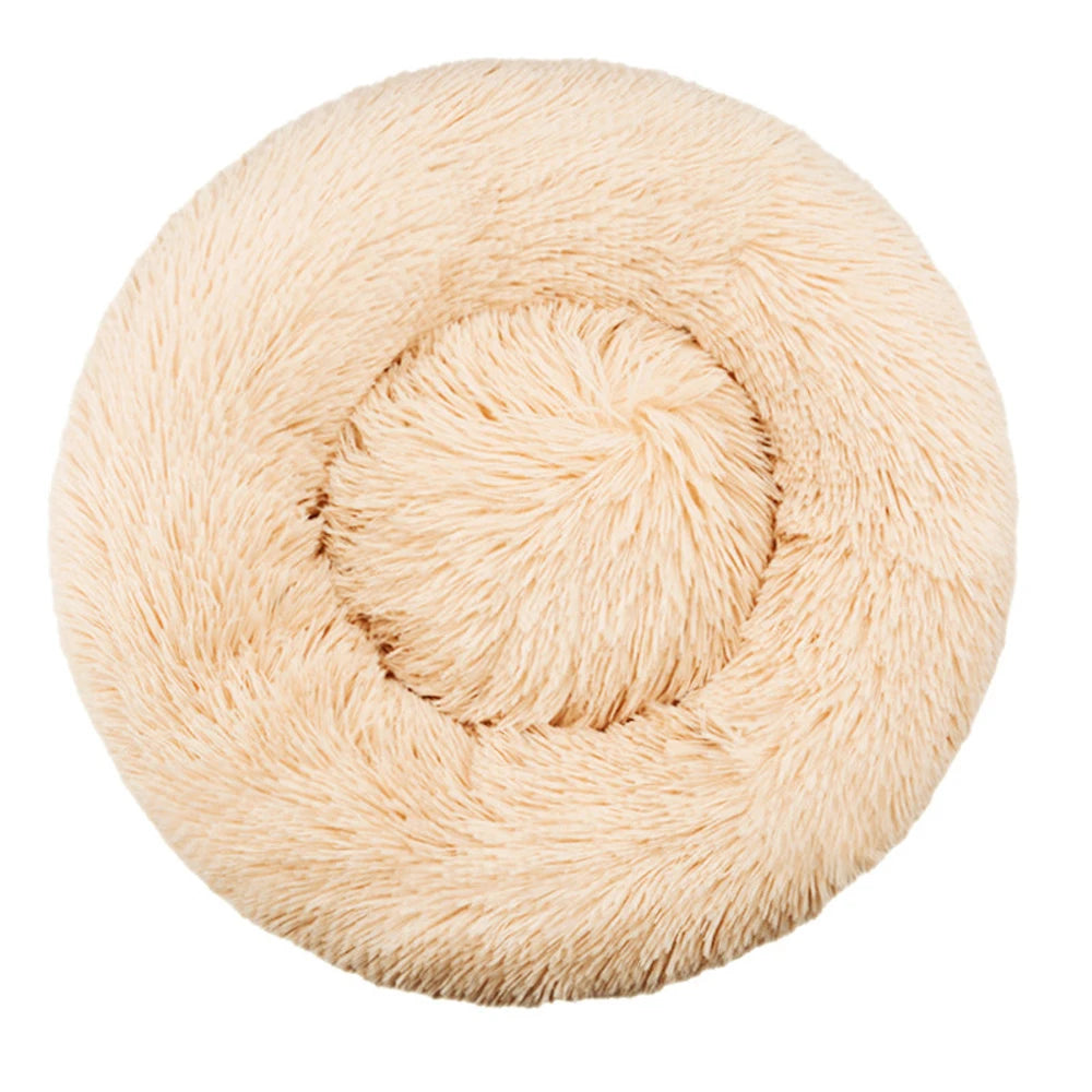 Calming Plush Dog Bed | Ultra Soft Round Washable Pet Bed UK