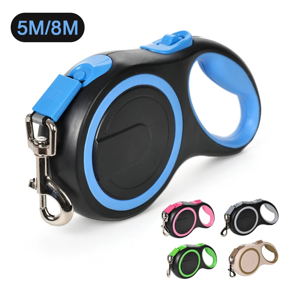 Retractable Dog Lead UK 5m & 8m ,Strong Extendable Lead for Small & Large Dogs