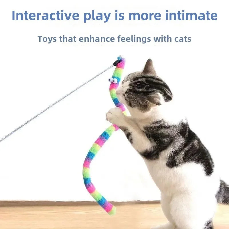 Interactive Caterpillar Cat Teaser Wand | Bark&Whiskers