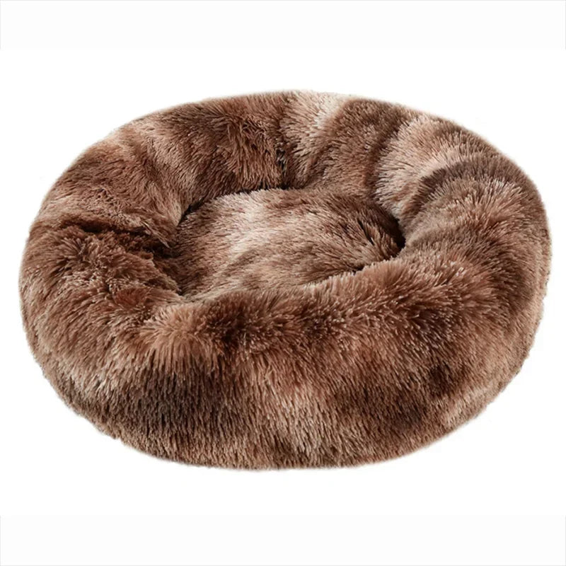Calming Plush Dog Bed | Ultra Soft Round Washable Pet Bed UK