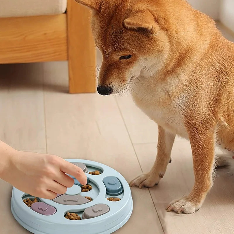 Slow Feeder Dog Bowl Interactive Puzzle | Anti-Gulping Feeding Toy