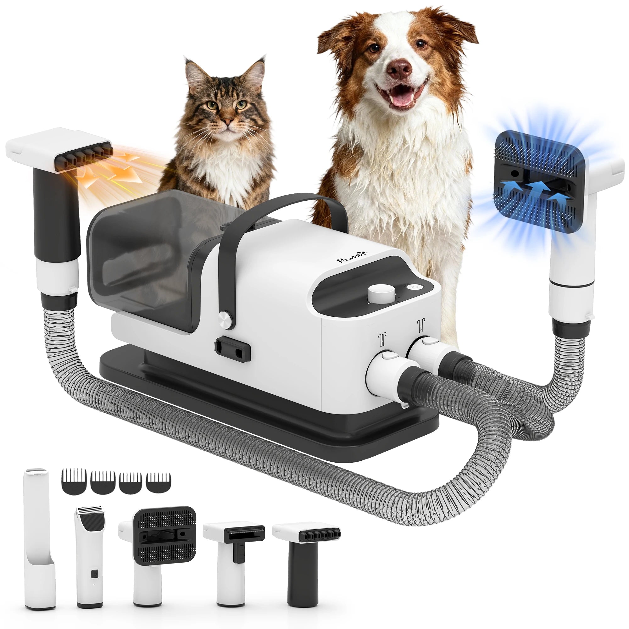 5-in-1 Dog Grooming Vacuum & Dryer Kit – Pet Hair Vacuum with Clipper