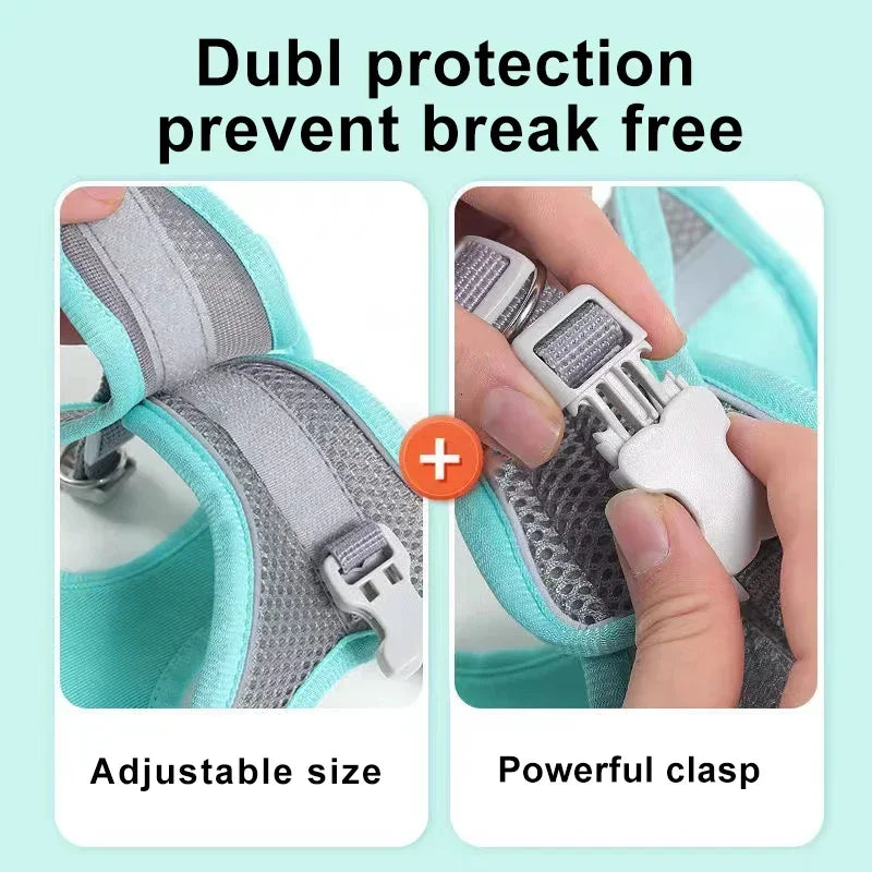 No-Pull Dog & Cat Harness & Lead Set | Adjustable Reflective Vest