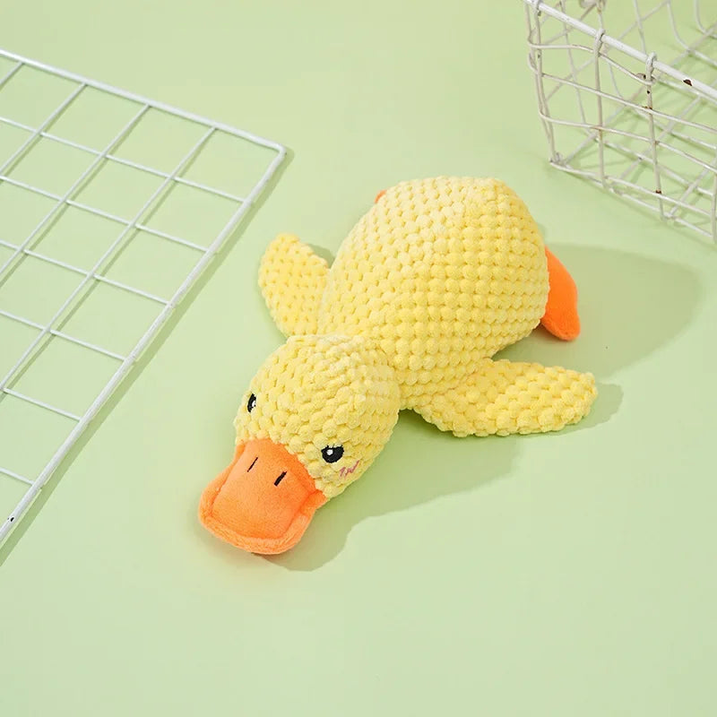 Durable Plush Duck Dog Toy – Bite-Resistant Chew Toy with Sound