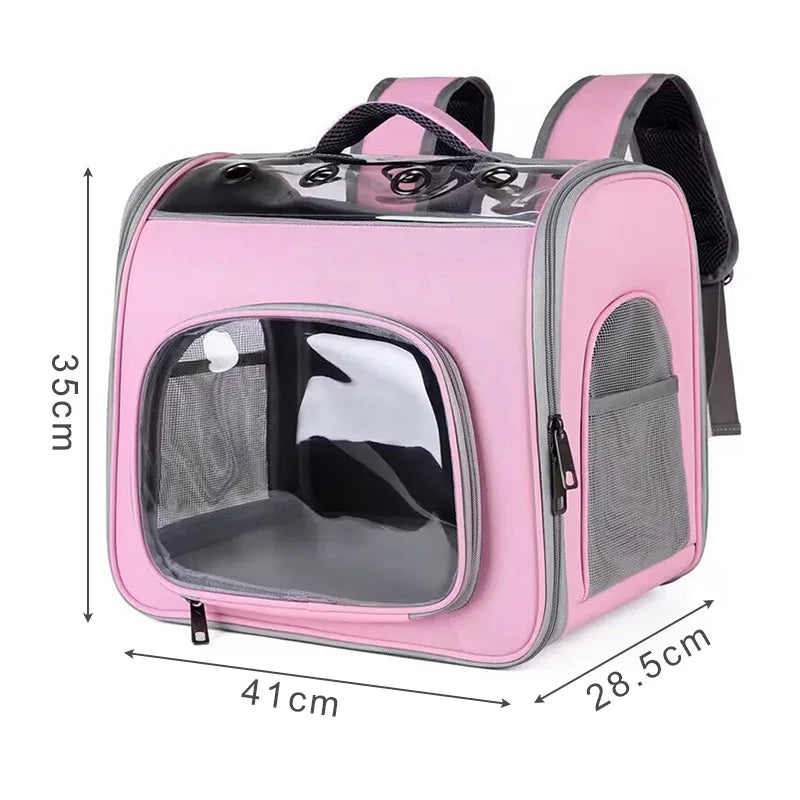 Breathable Foldable Pet Backpack Cat & Small Dog Carrier up to 7.5kg