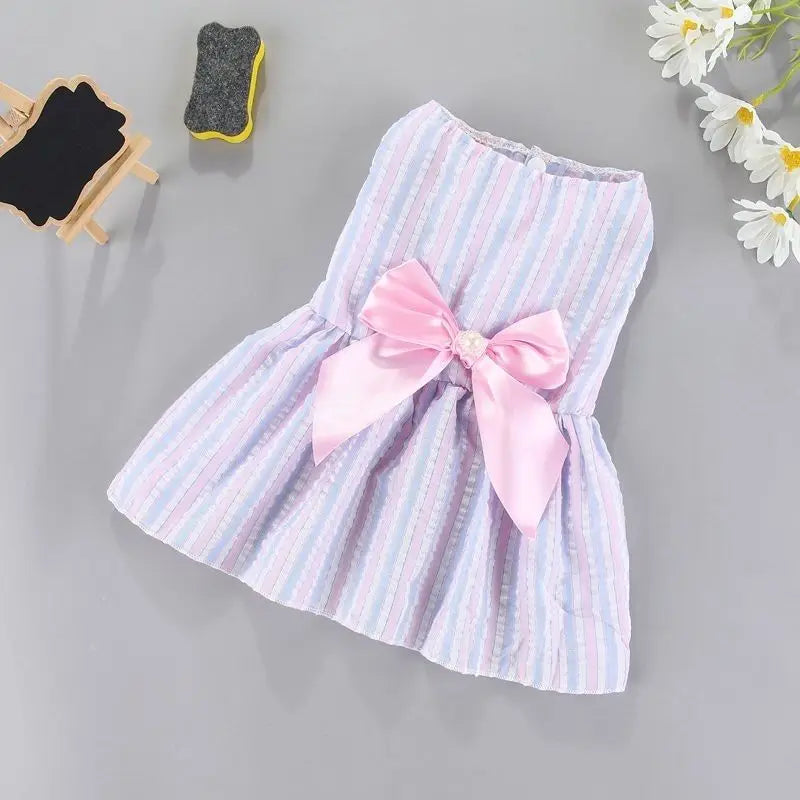 Cute Pet Flower Princess Dress for Small Dogs & Cats – Summer Skirt Outfit