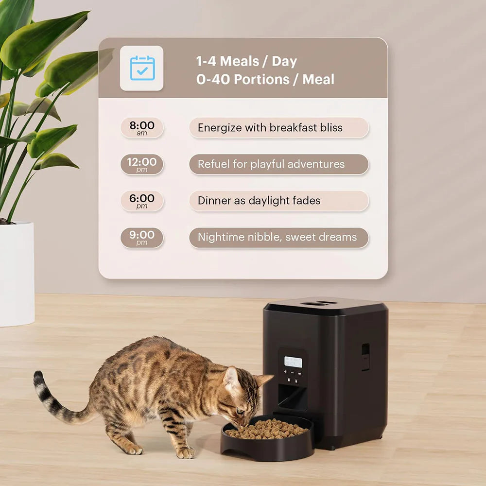 Smart WiFi Pet Feeder 2L with Timer | Automatic Cat & Dog Feeder