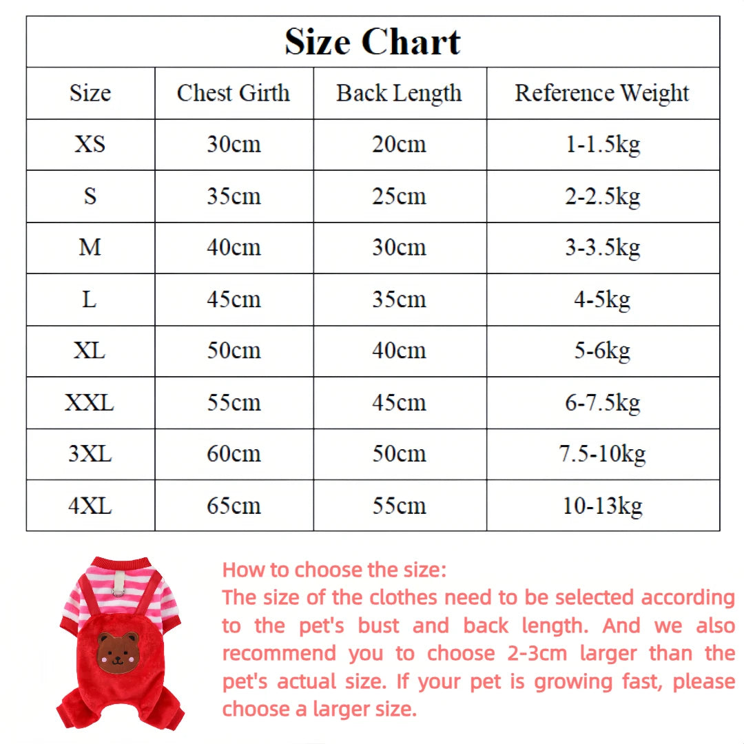 Winter Dog Fleece Jumpsuit Warm Pet Clothes with Leash Ring for Small Medium Large Dogs
