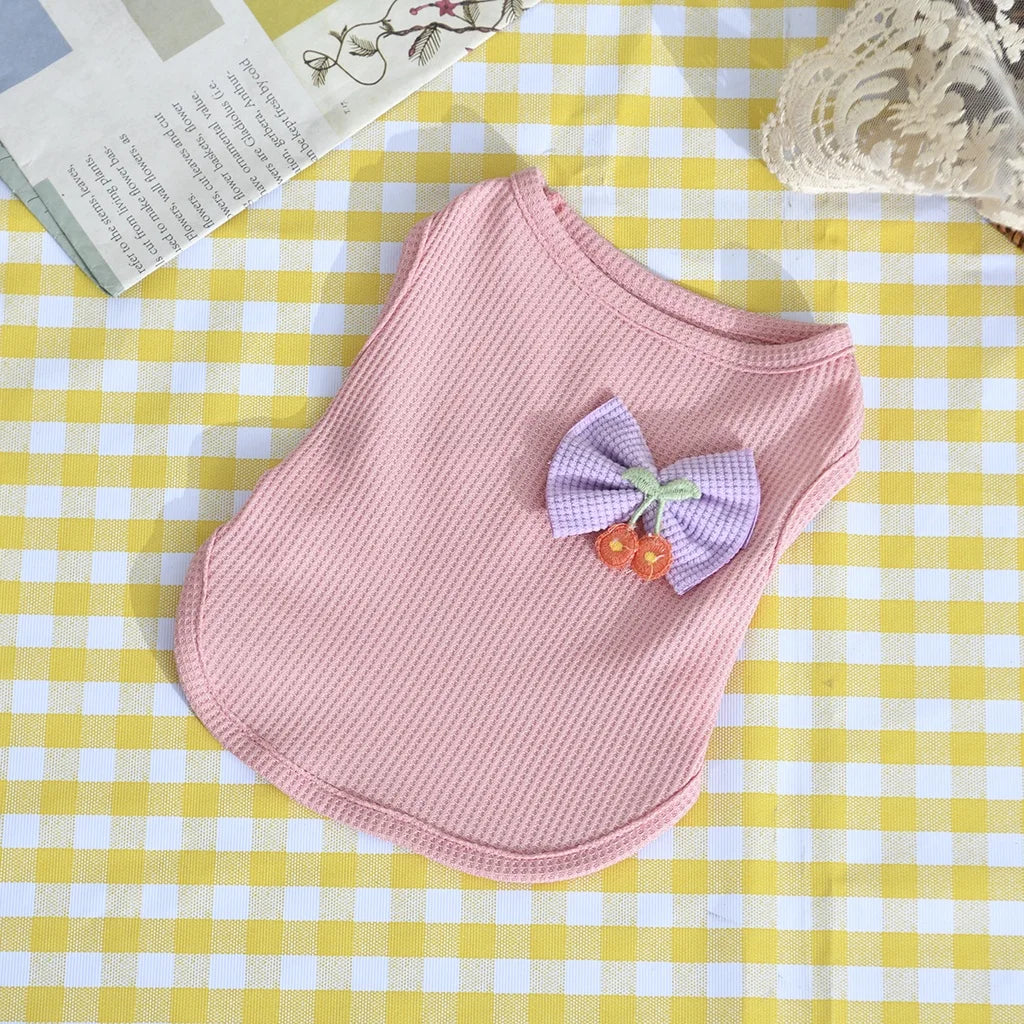 Breathable Summer Pet Vest for Dogs & Cats – Cute Butterfly & Rabbit Design