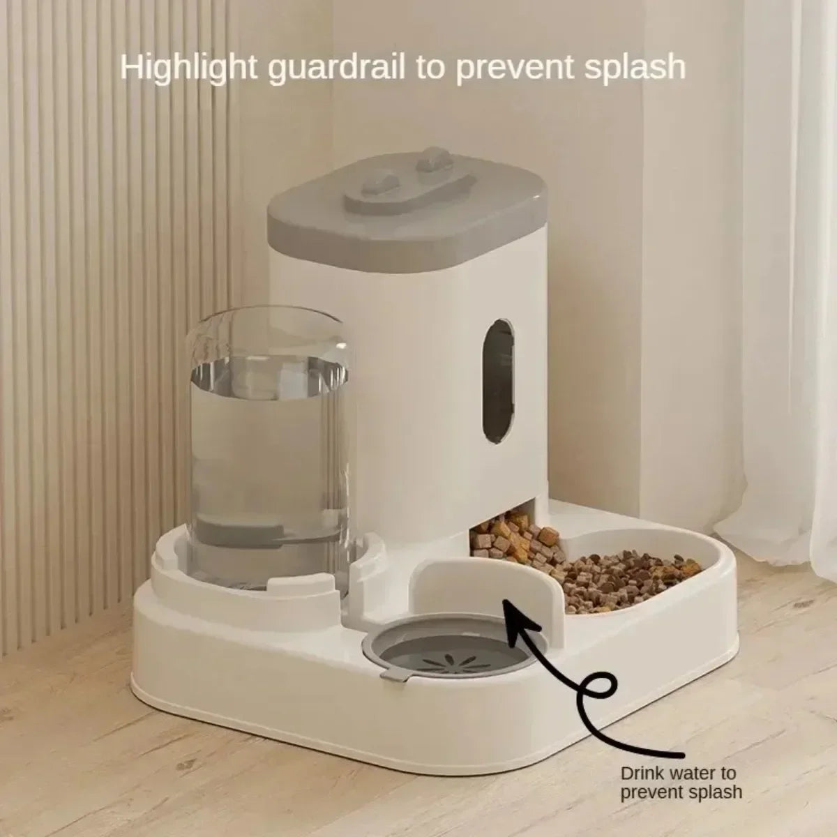 Automatic Pet Feeder with Water Dispenser | Gravity Cat & Dog Food Bow