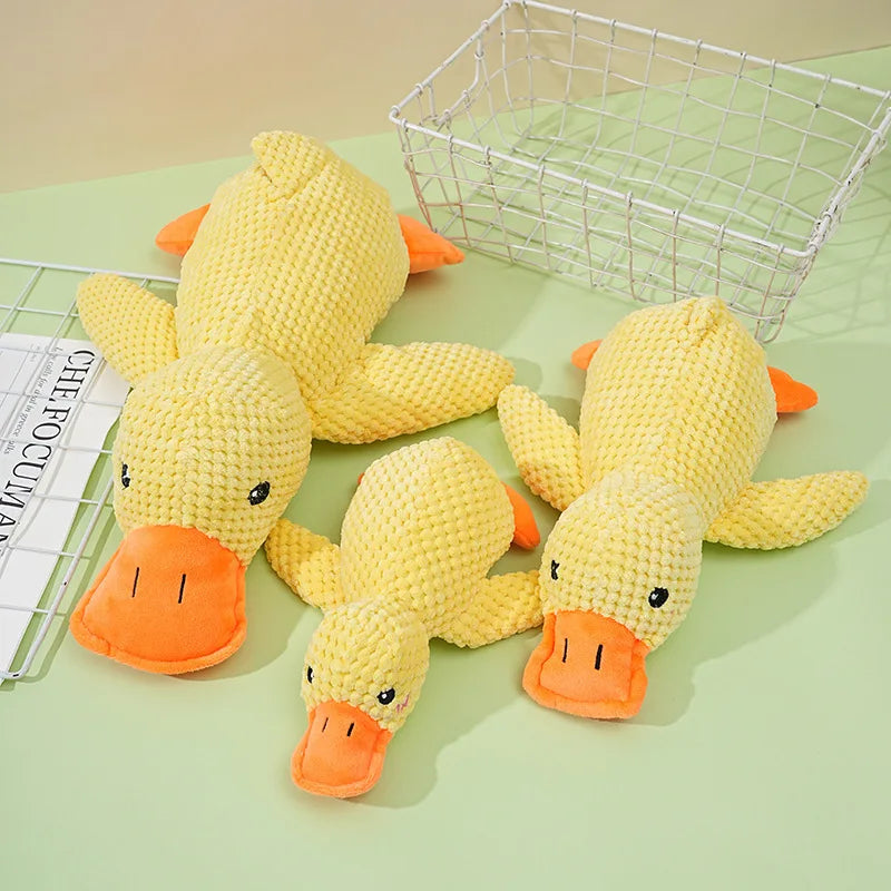 Durable Plush Duck Dog Toy – Bite-Resistant Chew Toy with Sound