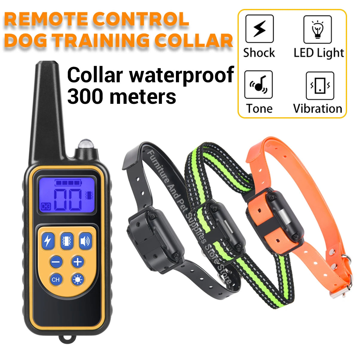 Dog Training Collar Waterproof | Remote Control Anti Bark Trainer