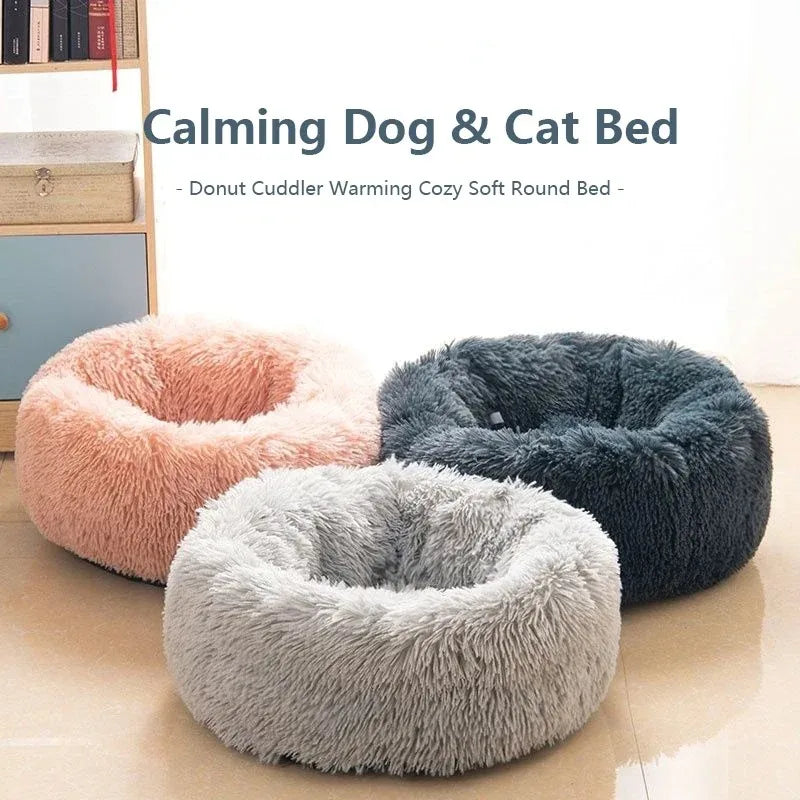 Plush Pet Bed UK | Soft & Warm Round Dog & Cat Bed