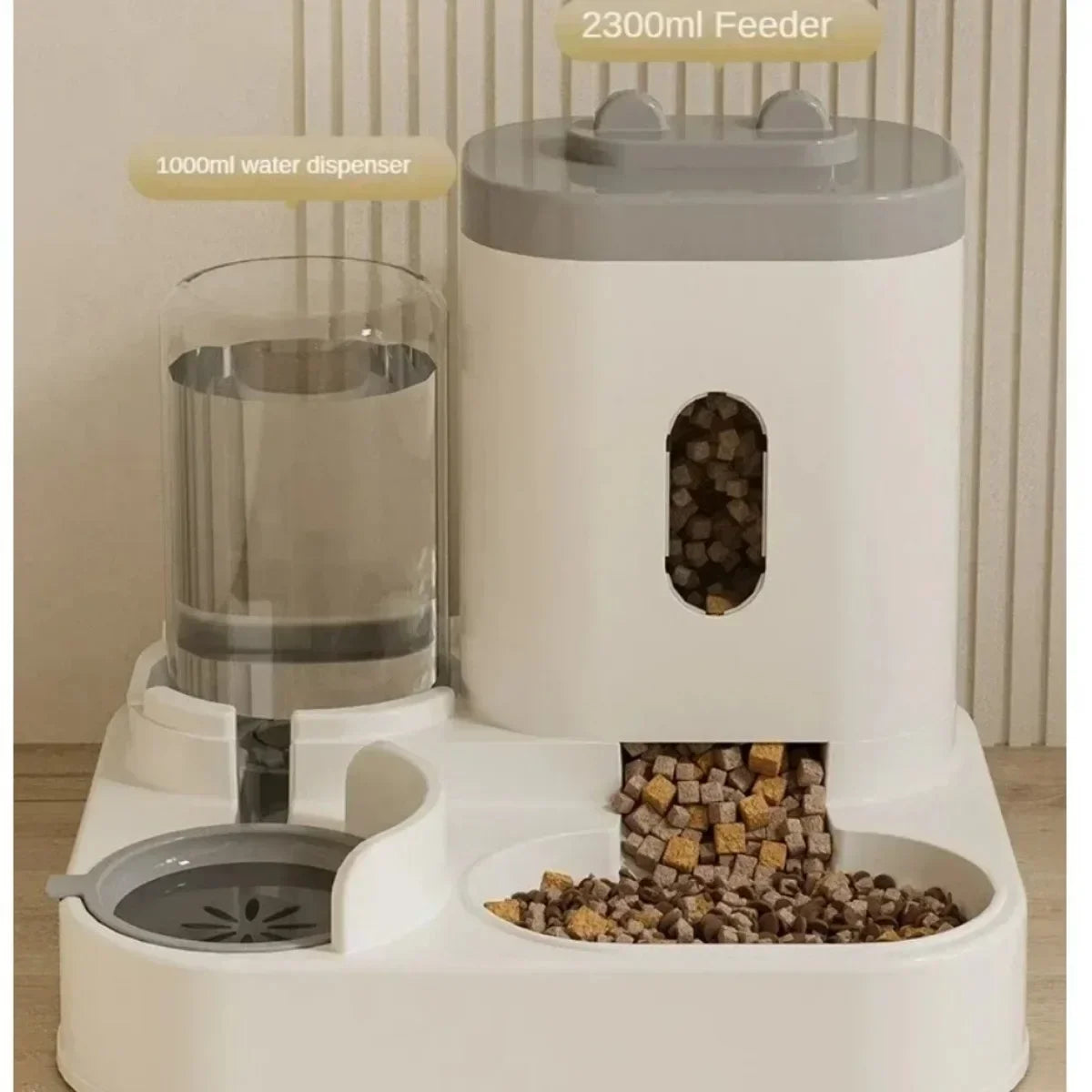 Automatic Pet Feeder with Water Dispenser | Gravity Cat & Dog Food Bow