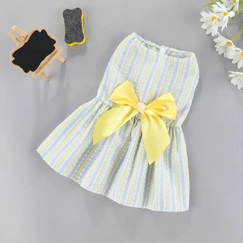 Cute Pet Flower Princess Dress for Small Dogs & Cats – Summer Skirt Outfit