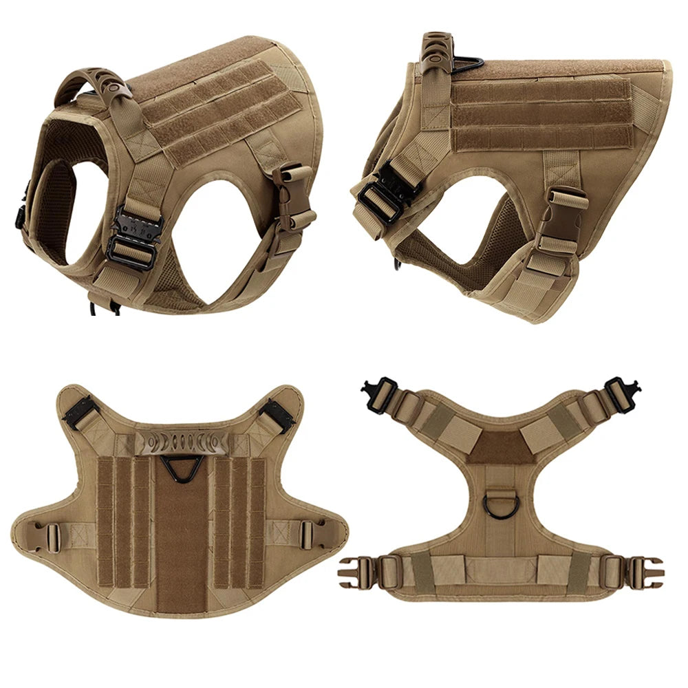 TitanGuard Tactical Dog Harness | Heavy Duty No-Pull Training Vest for Large & Medium Dogs | Bark & Whiskers